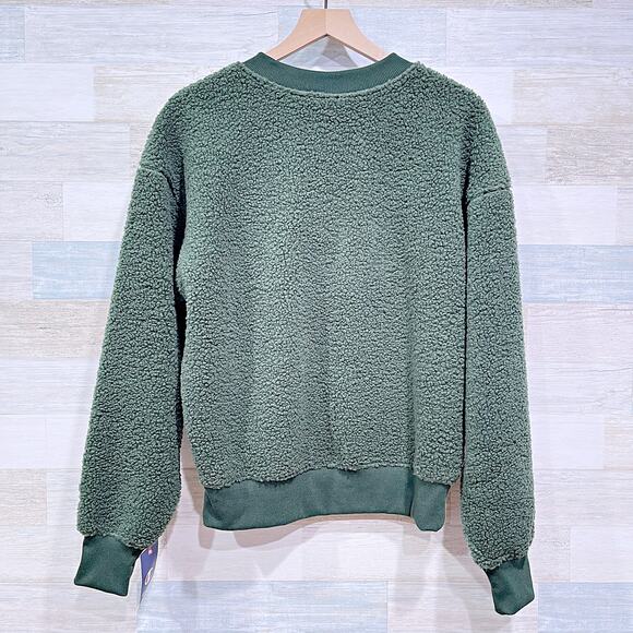 Champion UO Exclusive Teddy Fleece Sweatshirt Green Athleisure Mens Small - Picture 4 of 7